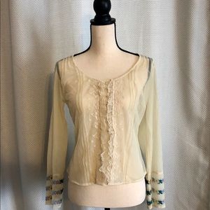 Vintage J.Jill sheer blouse